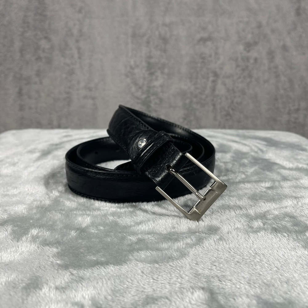 Mens German Full Grain Leather Belt Black Size 95 Dress Belt Made Germany B.S.